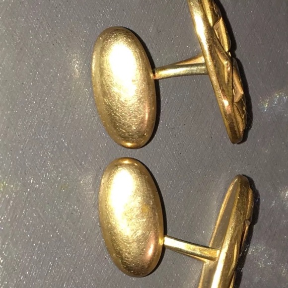 Gold HA & CO Victorian Ornate CUFFLINKS - wow! - Picture 4 of 14
